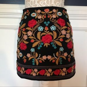 Embroidered Mini Skirt